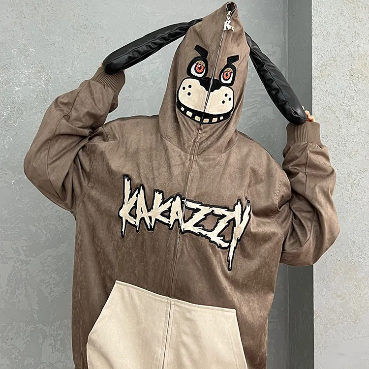 KAKAZZY Sweatshirts Unisex Brown-6