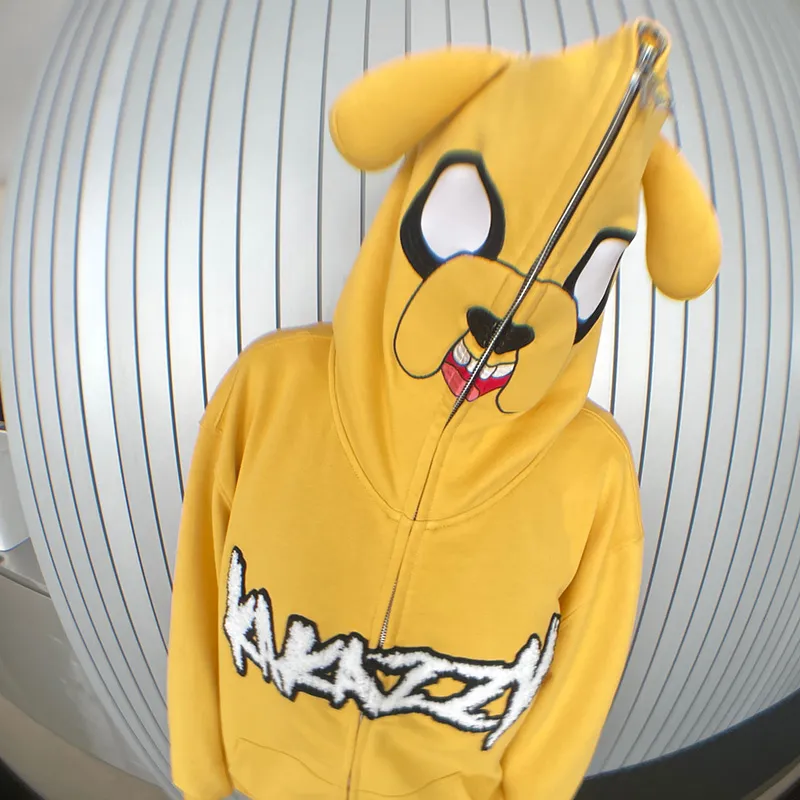 KAKAZZY Sweatshirts Unisex Yellow-6