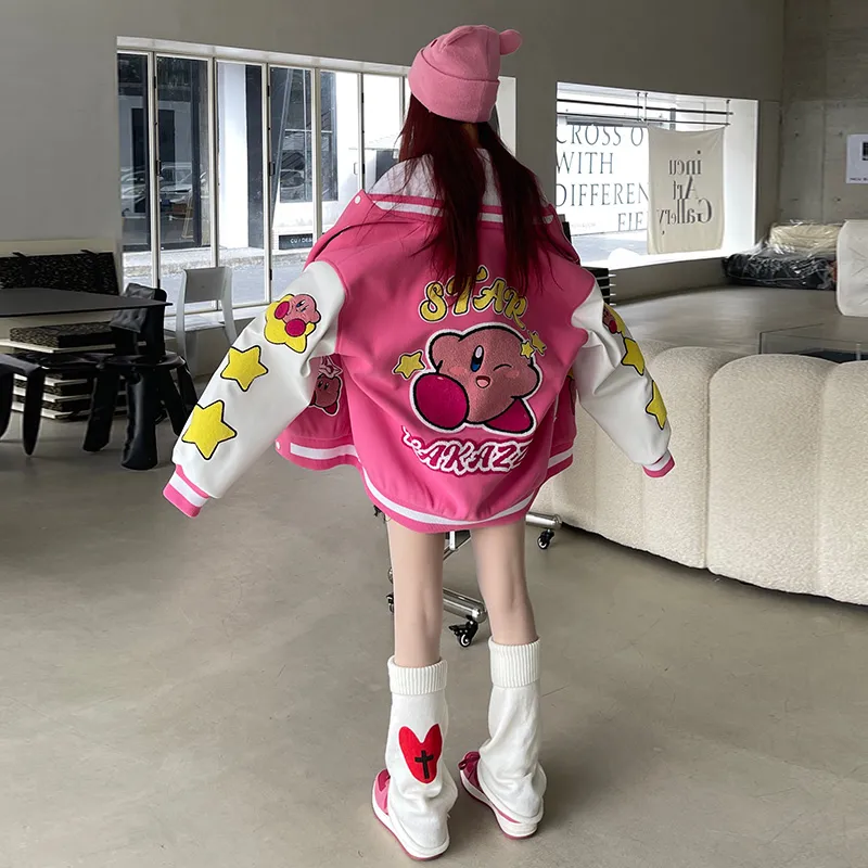 KAKAZZY Jackets Coats Unisex Pink-7