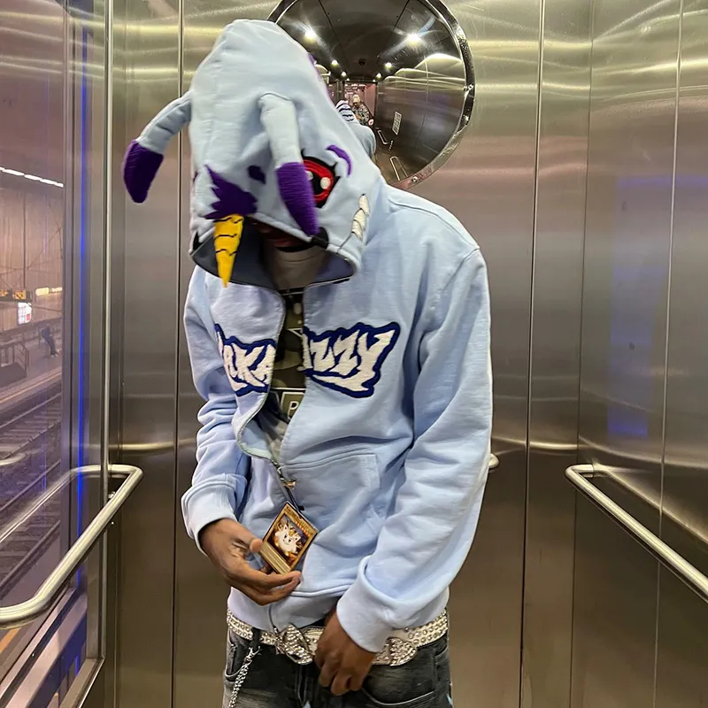 KAKAZZY Sweatshirts Unisex Sky Blue-7