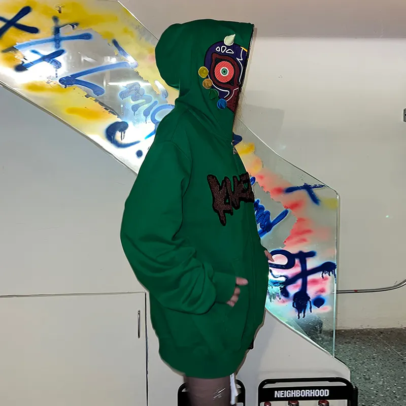 KAKAZZY Sweatshirts Unisex Green-6