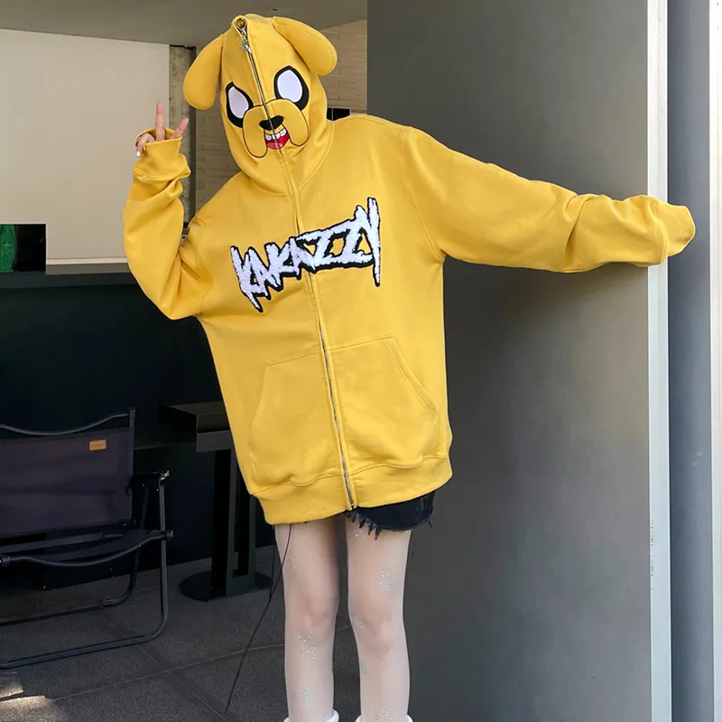 KAKAZZY Sweatshirts Unisex Yellow-12
