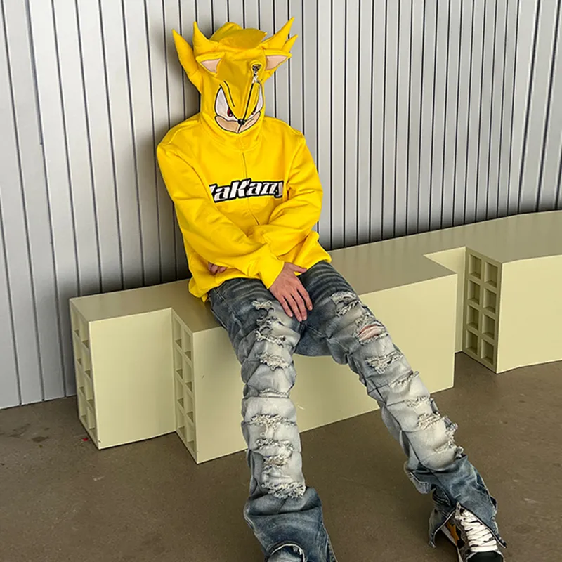 KAKAZZY Sweatshirts Unisex Yellow-6