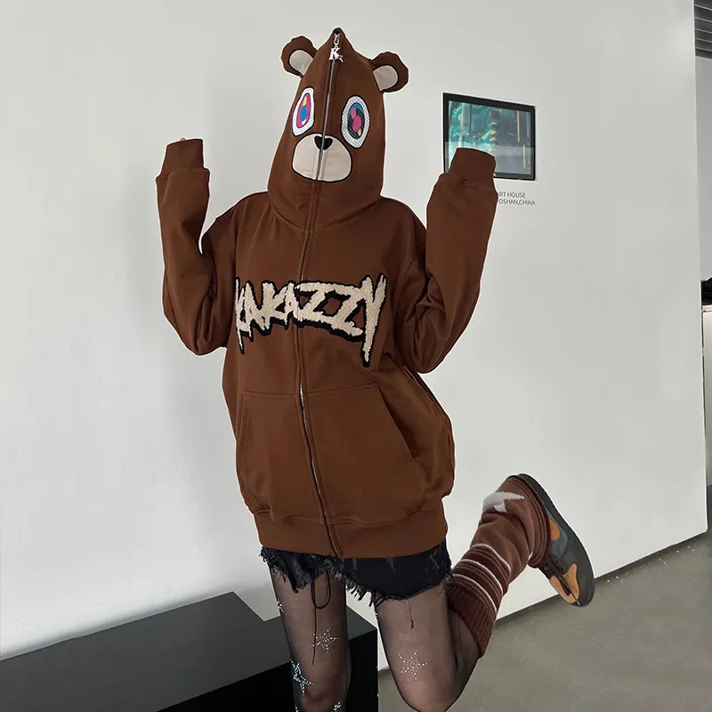 KAKAZZY Sweatshirt Unisex Brown-13