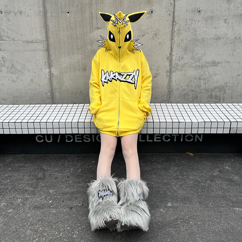 KAKAZZY Sweatshirt Unisex Yellow-9
