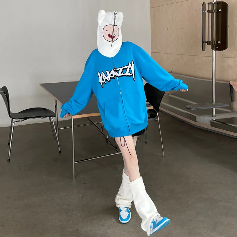 KAKAZZY Sweatshirts Unisex Blue-6