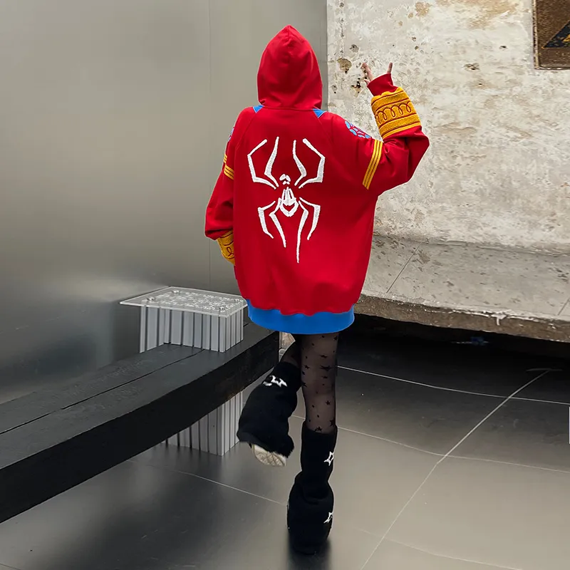 KAKAZZY Sweatshirts Unisex Red-9