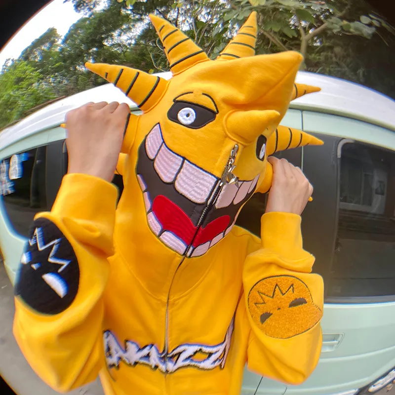 KAKAZZY Sweatshirts Unisex Yellow-8