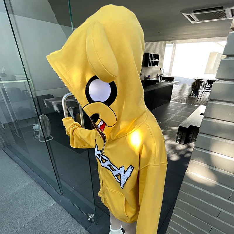 KAKAZZY Sweatshirts Unisex Yellow-11