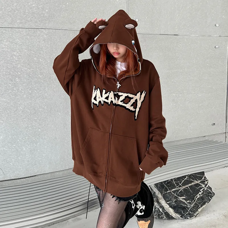 KAKAZZY Sweatshirt Unisex Brown-12