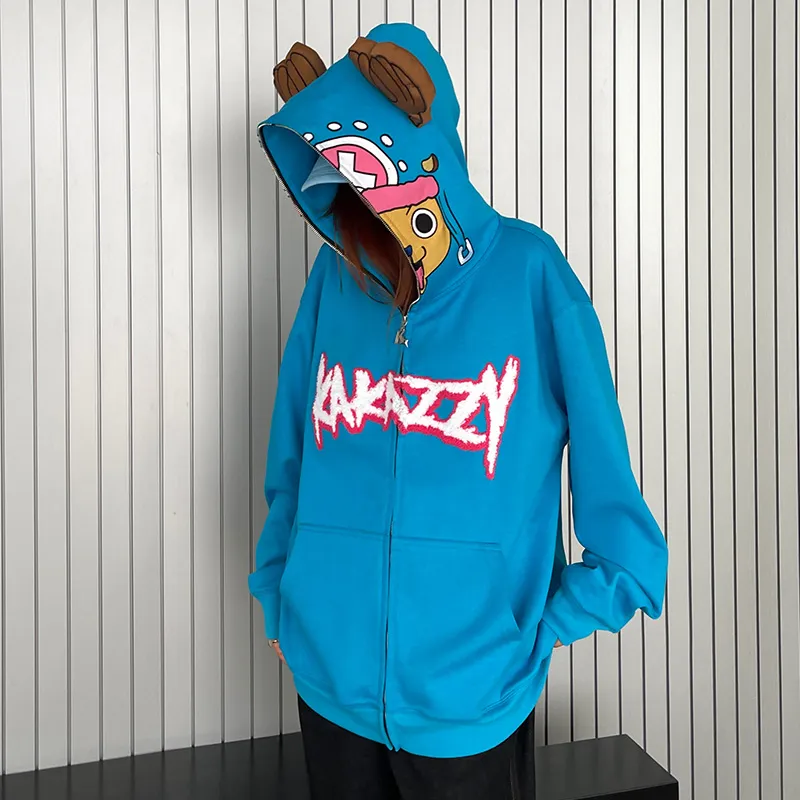 KAKAZZY Sweatshirts Unisex Sky Blue-5
