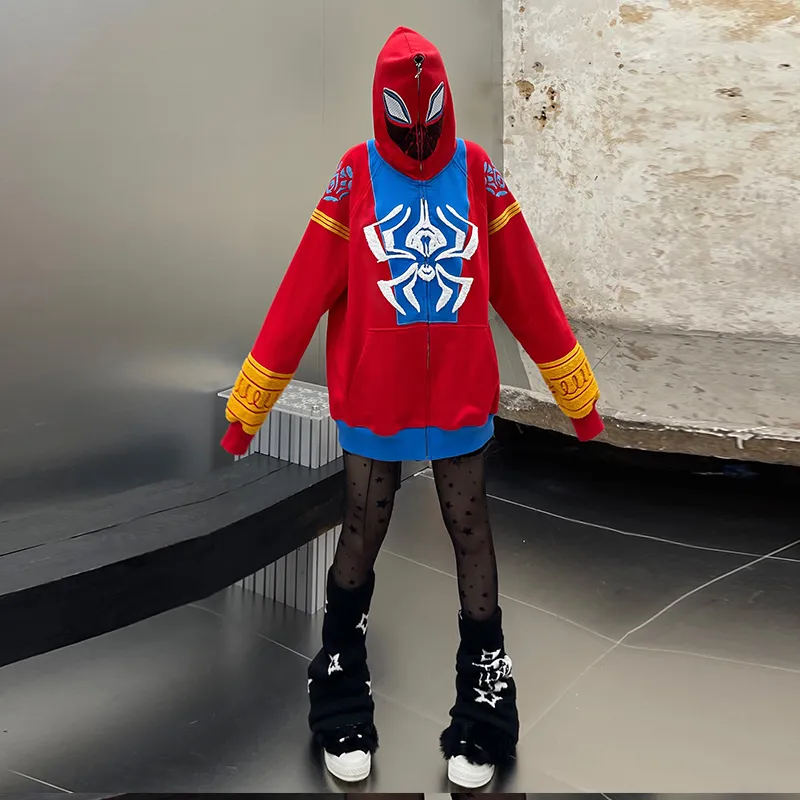KAKAZZY Sweatshirts Unisex Red-8