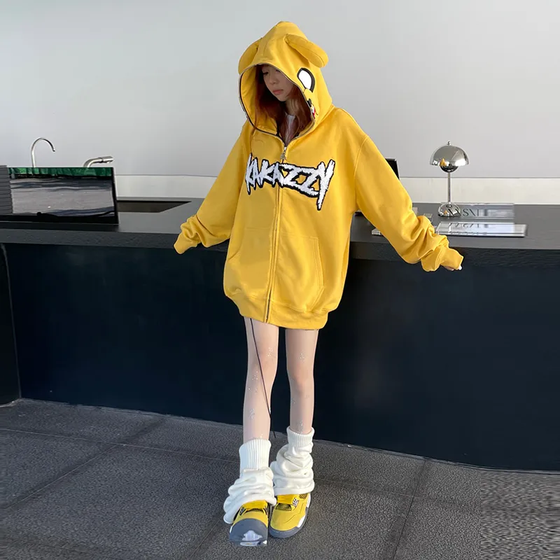 KAKAZZY Sweatshirts Unisex Yellow-15