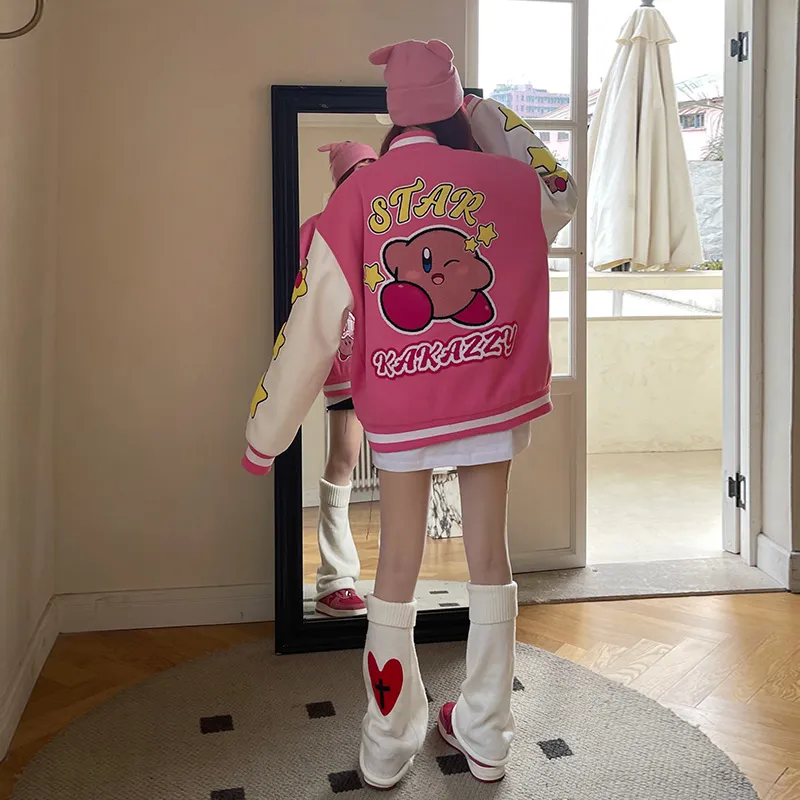 KAKAZZY Jackets Coats Unisex Pink-8