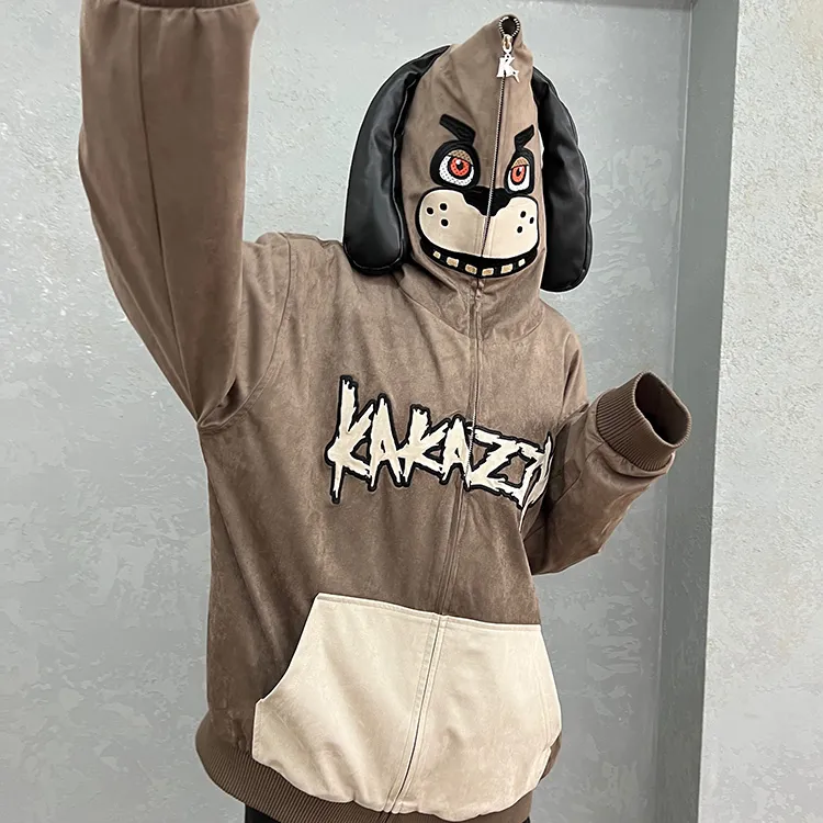 KAKAZZY Sweatshirts Unisex Brown-7