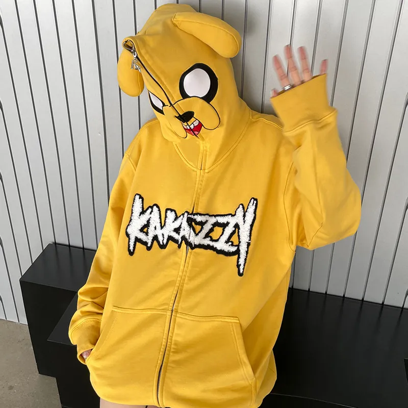 KAKAZZY Sweatshirts Unisex Yellow-7