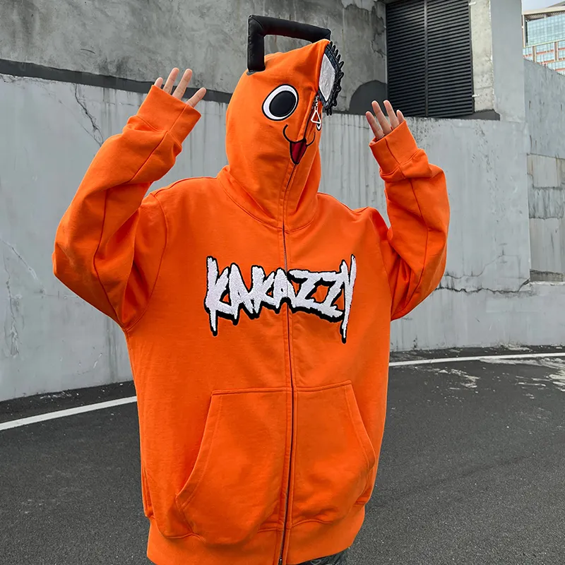 KAKAZZY Sweatshirts Unisex Orange-8