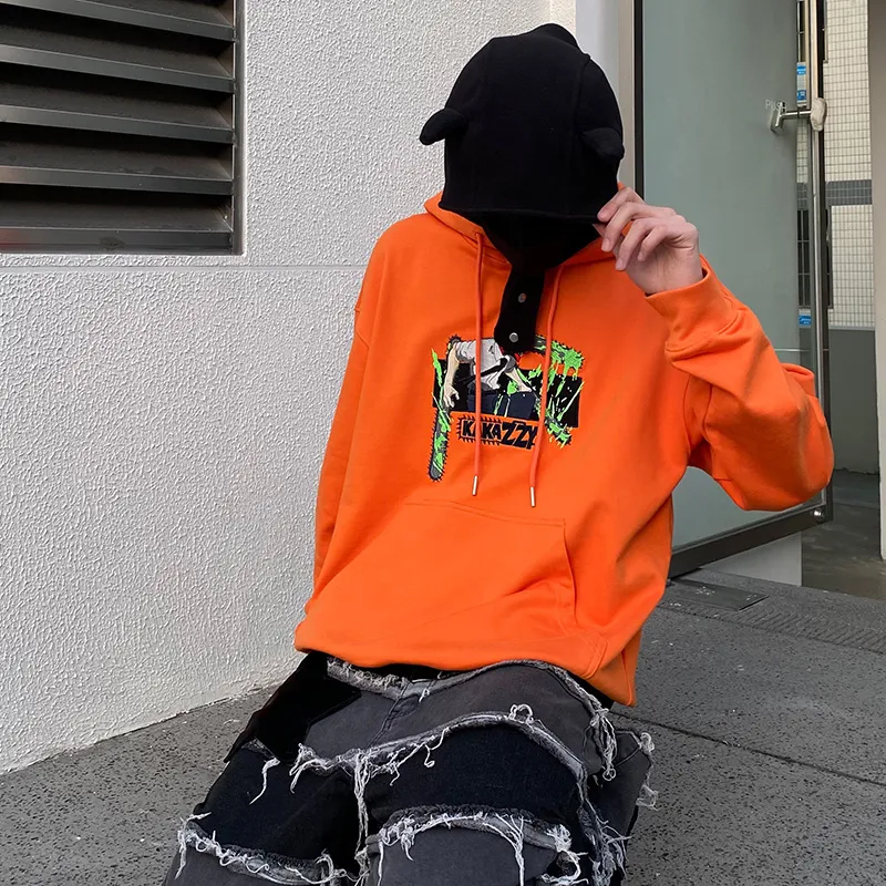 KAKAZZY Sweatshirts Unisex Orange-6