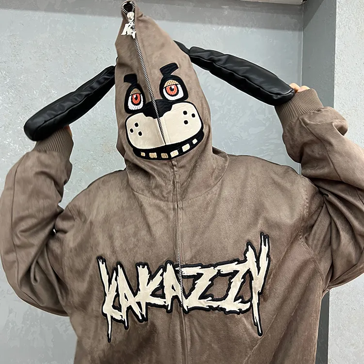 KAKAZZY Sweatshirts Unisex Brown-8