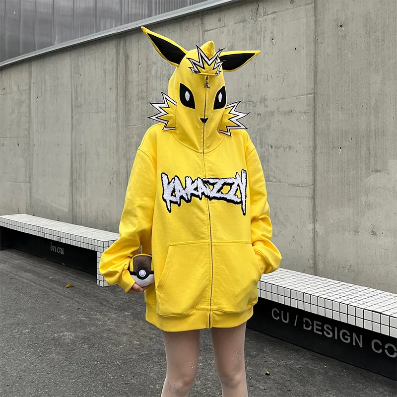 KAKAZZY Sweatshirt Unisex Yellow-5