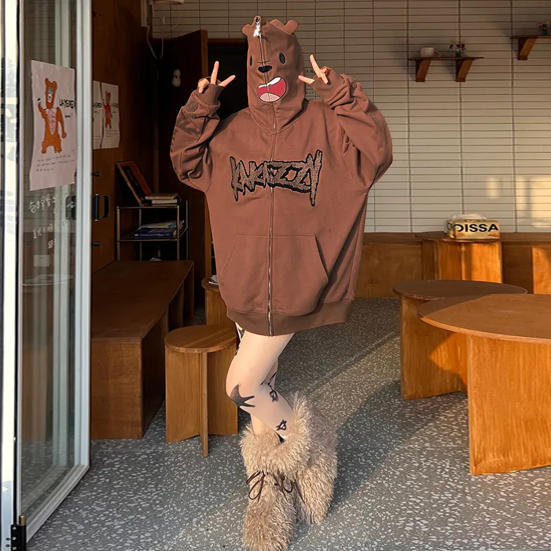 KAKAZZY Sweatshirt Unisex Brown-9