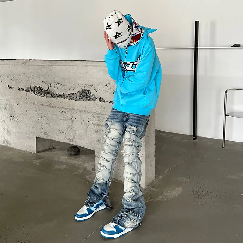 KAKAZZY Sweatshirts Unisex Blue-6
