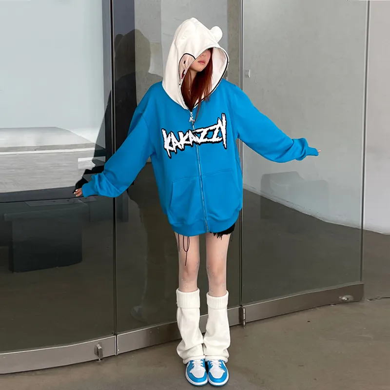 KAKAZZY Sweatshirts Unisex Blue-5