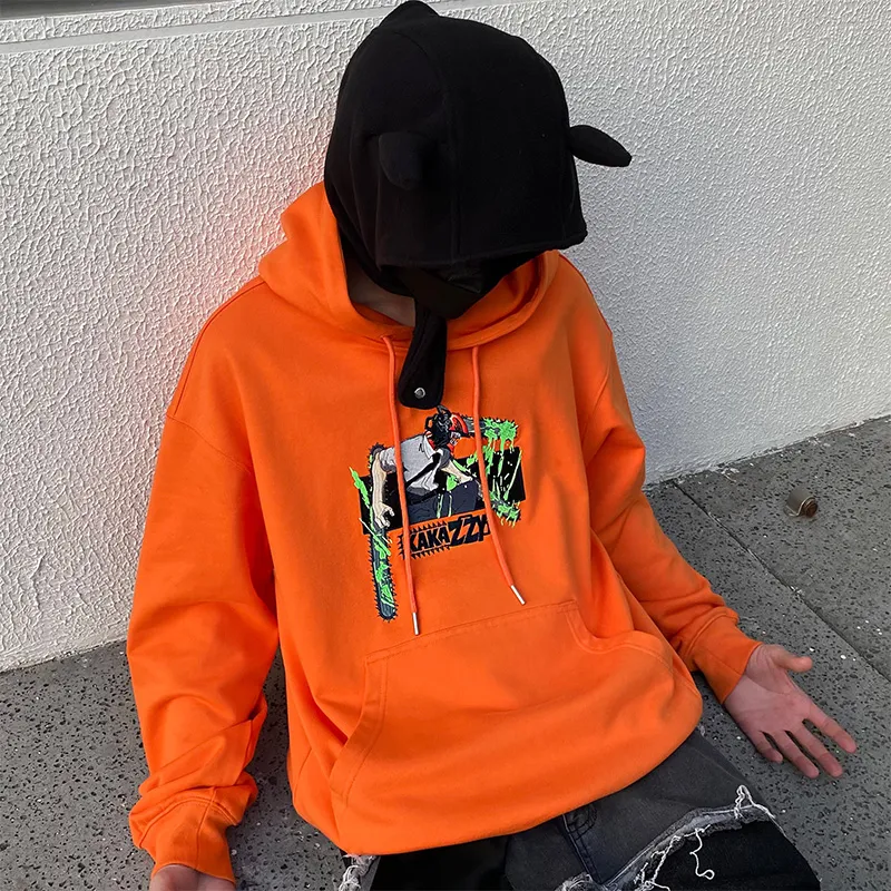 KAKAZZY Sweatshirts Unisex Orange-7