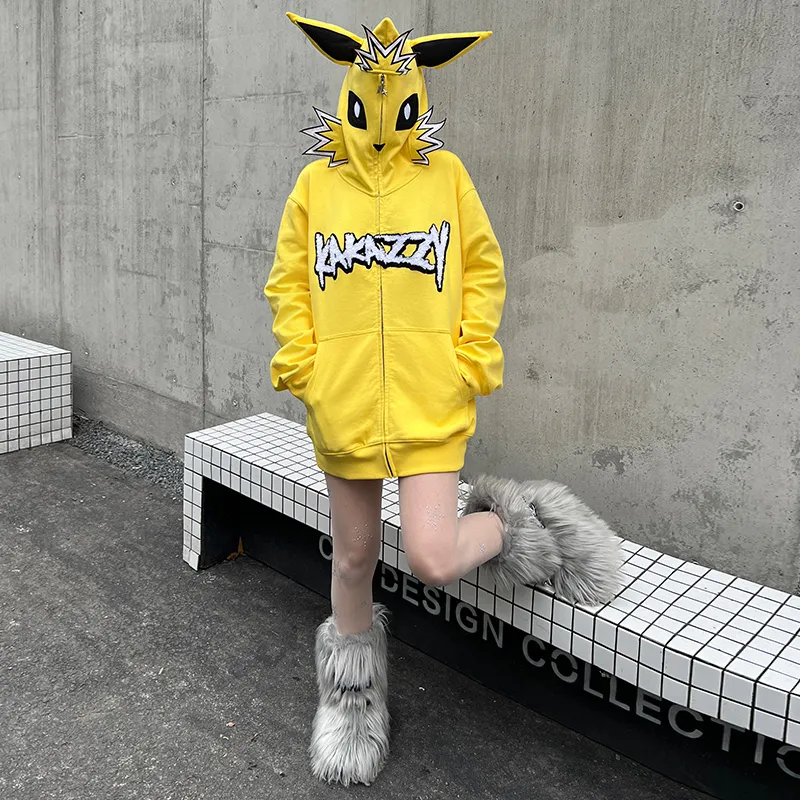 KAKAZZY Sweatshirt Unisex Yellow-7