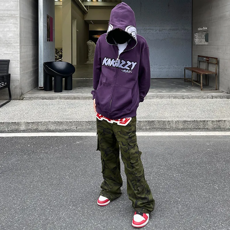 KAKAZZY Cargo Pants Unisex Camouflage-3