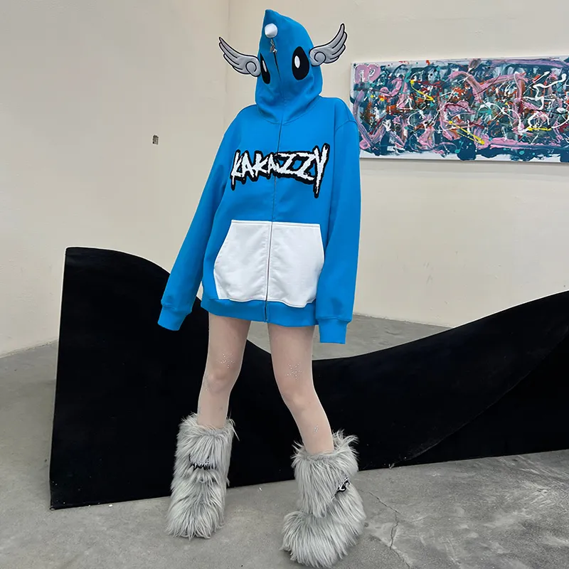 KAKAZZY Sweatshirts Unisex Blue-6