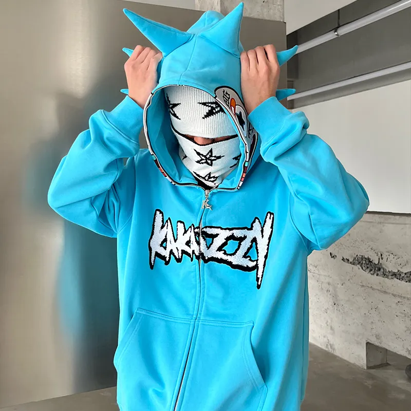 KAKAZZY Sweatshirts Unisex Blue-5