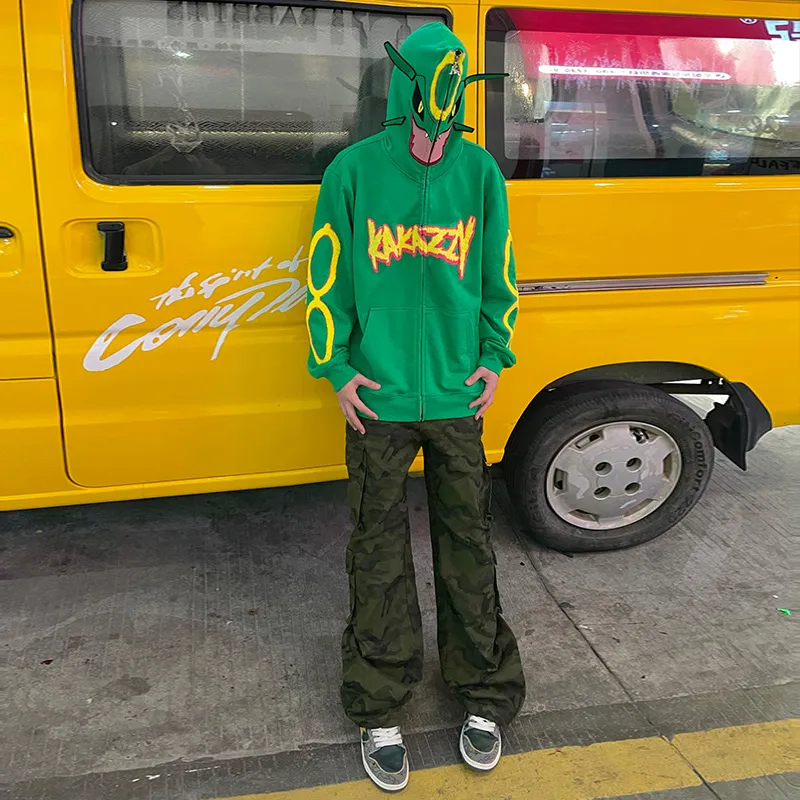 KAKAZZY Sweatshirts Unisex Green-5