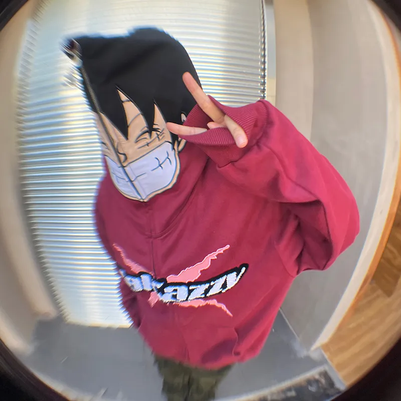KAKAZZY Sweatshirts Unisex Burgundy-7