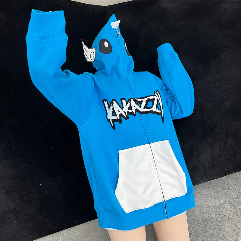KAKAZZY Sweatshirts Unisex Blue-9