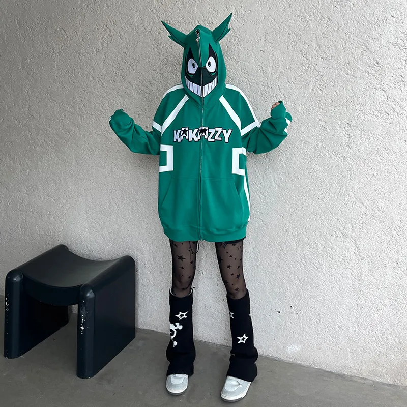 KAKAZZY Sweatshirts Unisex Green-5