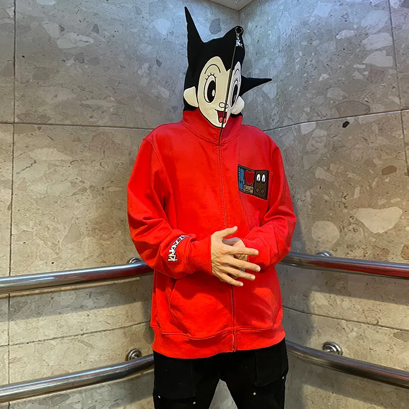 KAKAZZY Sweatshirts Unisex Red-5