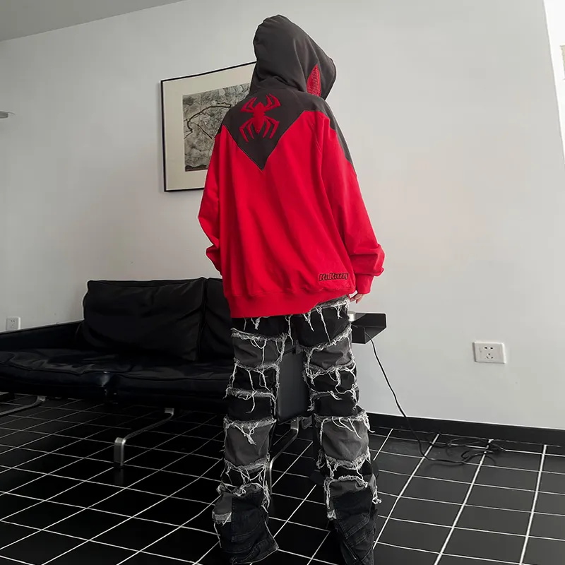 KAKAZZY Sweatshirts Unisex Red-9