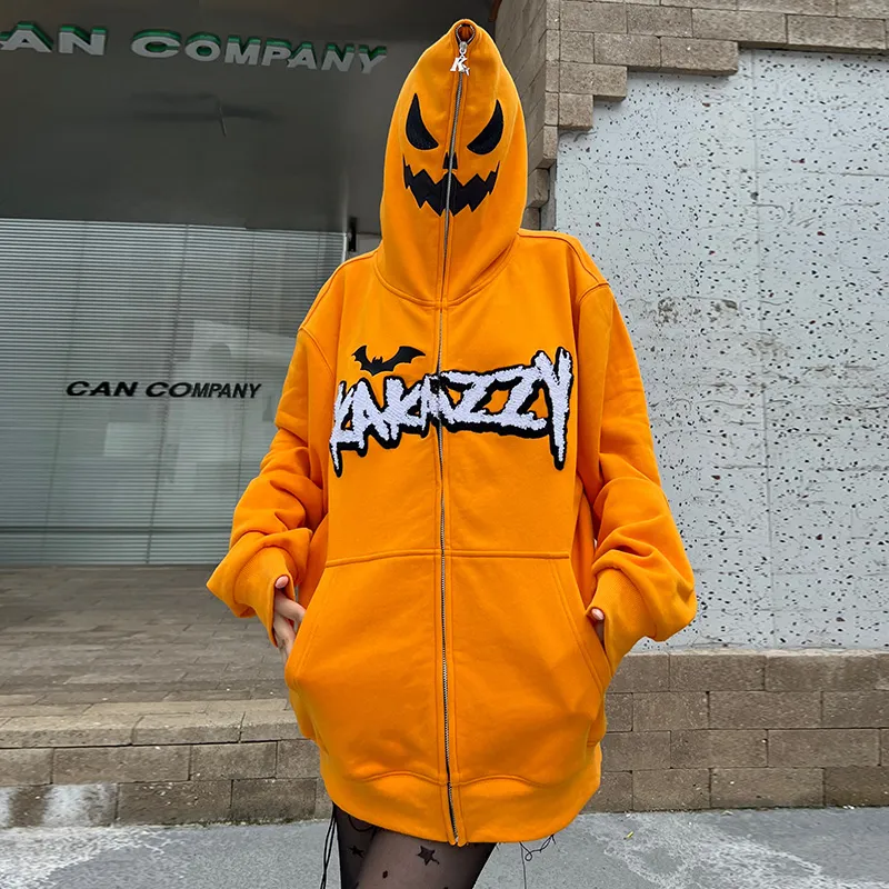 KAKAZZY Sweatshirts Unisex Orange-7
