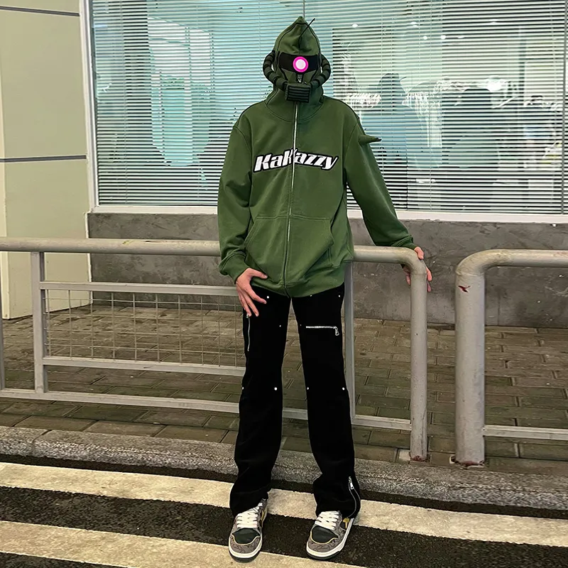 KAKAZZY Sweatshirts Unisex Green-6