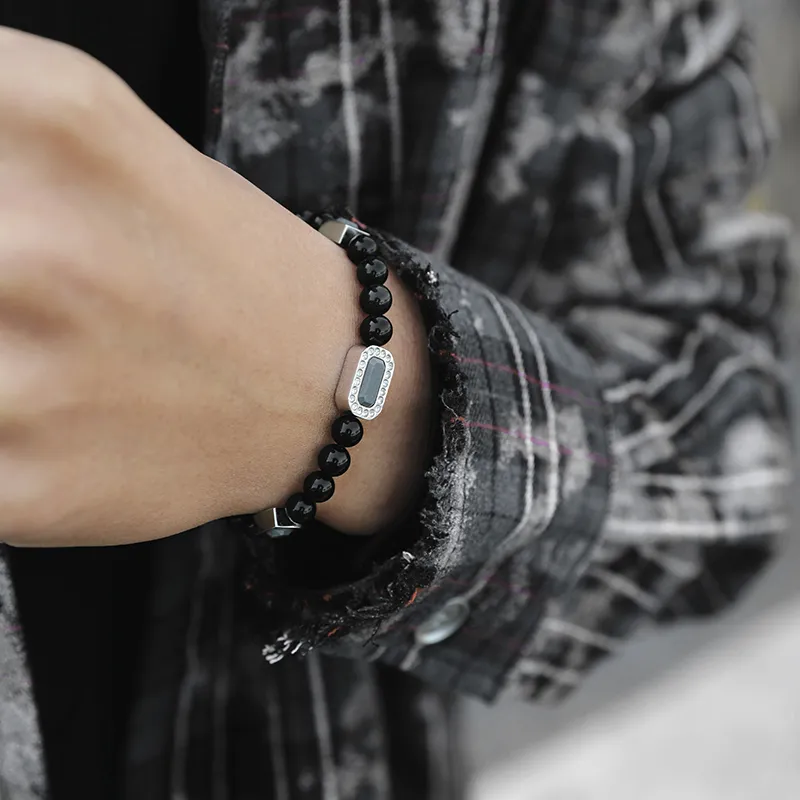 BABAMA Obsidian Jade Bracelets Unisex-6