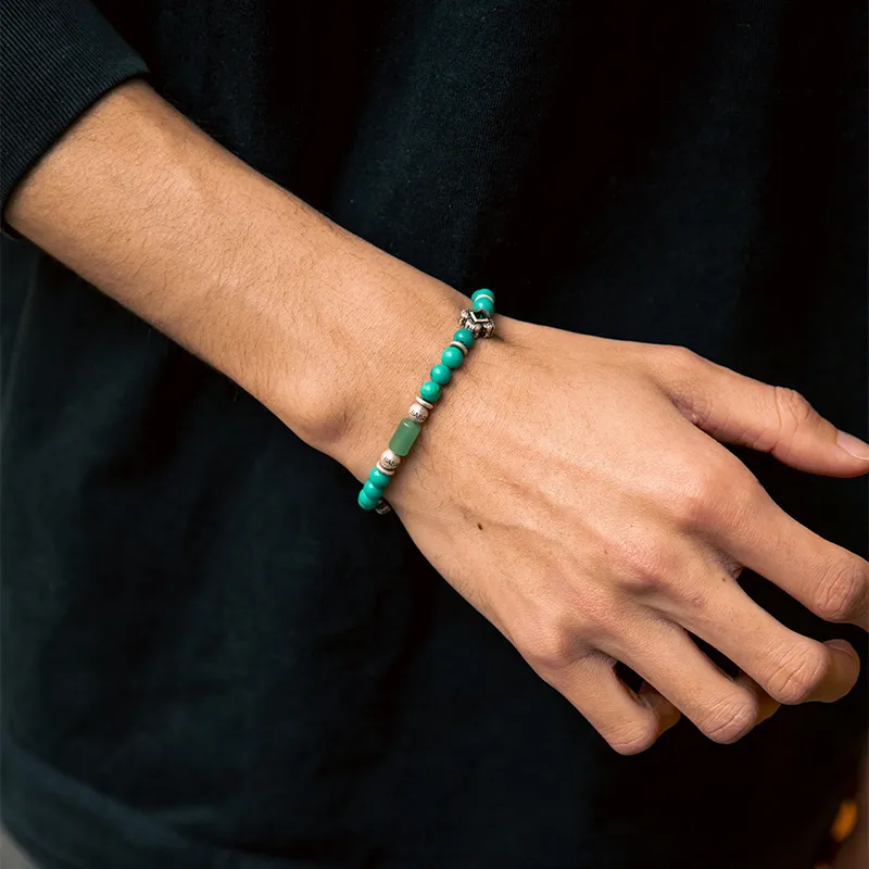 BABAMA Synthetic Turquoise Bracelets Unisex-1