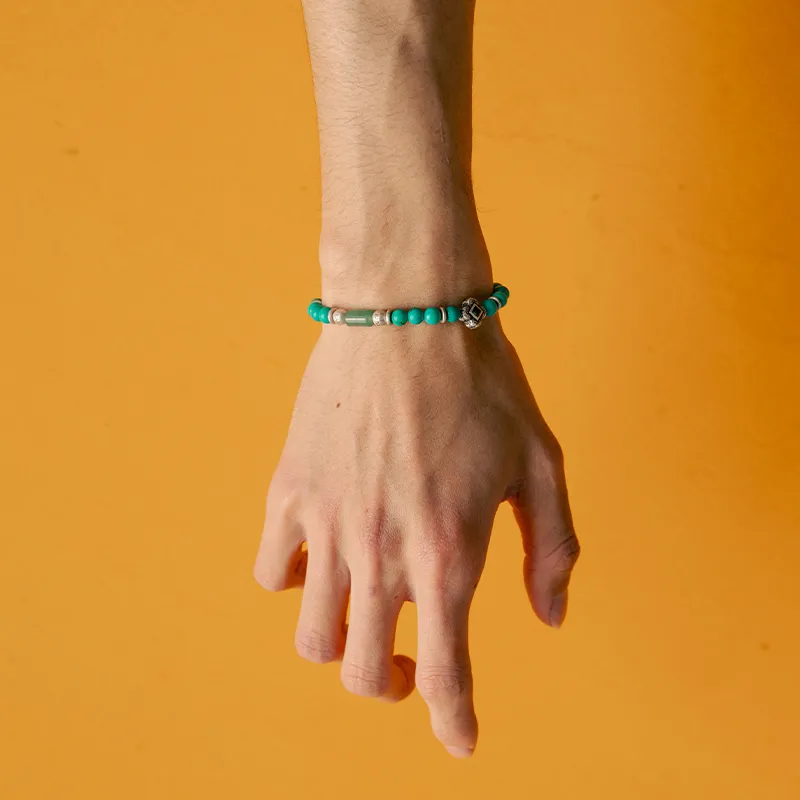 BABAMA Synthetic Turquoise Bracelets Unisex-2