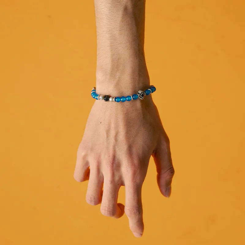 BABAMA Blue Agate Bracelets Unisex-2
