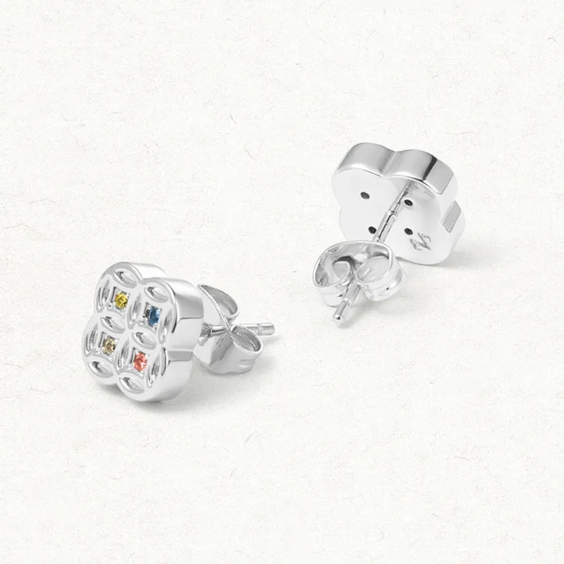 BABAMA Copper Stud Earrings Unisex-3