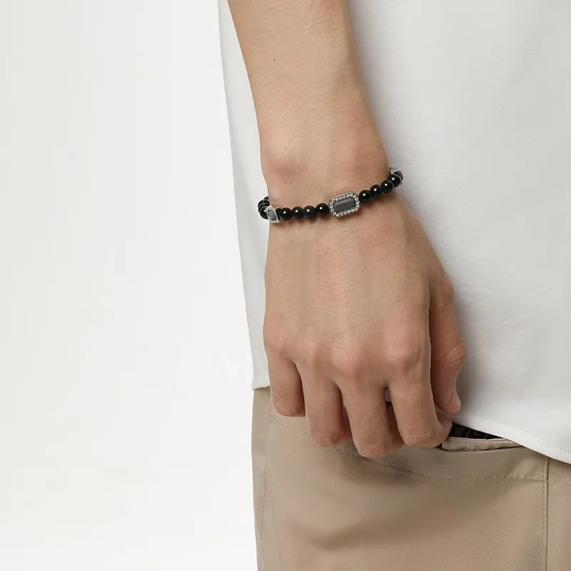 BABAMA Obsidian Jade Bracelets Unisex-2