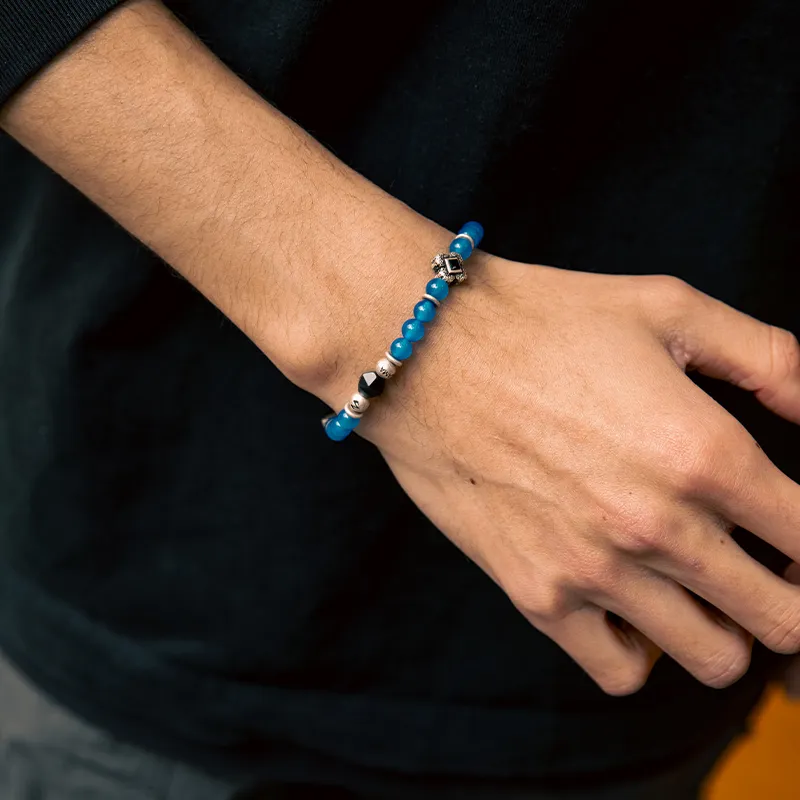 BABAMA Blue Agate Bracelets Unisex-1