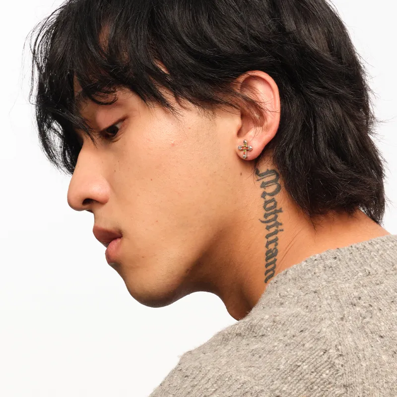 BABAMA Copper Stud Earrings Unisex-2