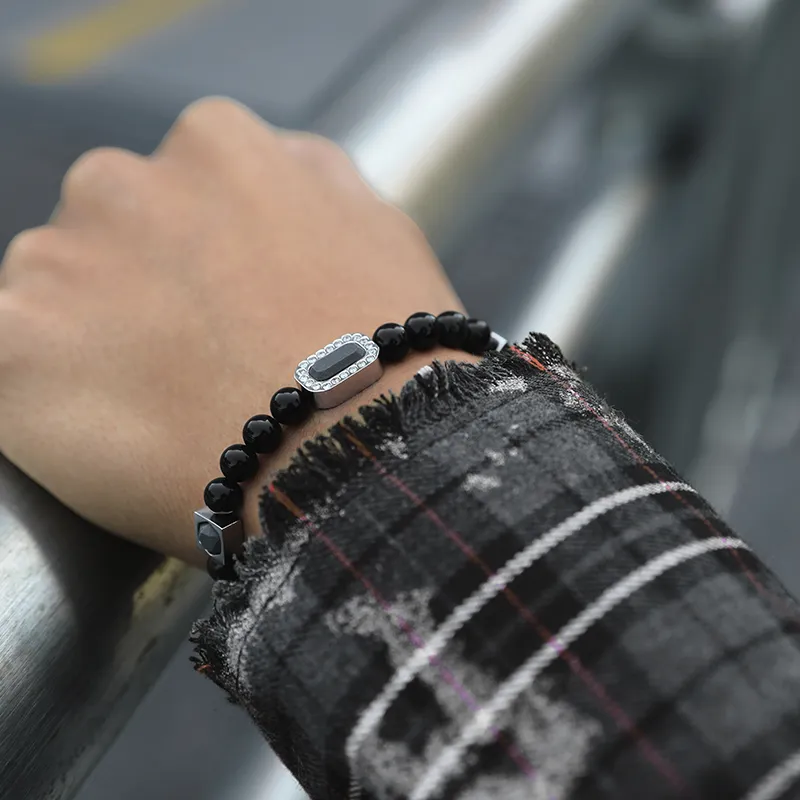 BABAMA Obsidian Jade Bracelets Unisex-7