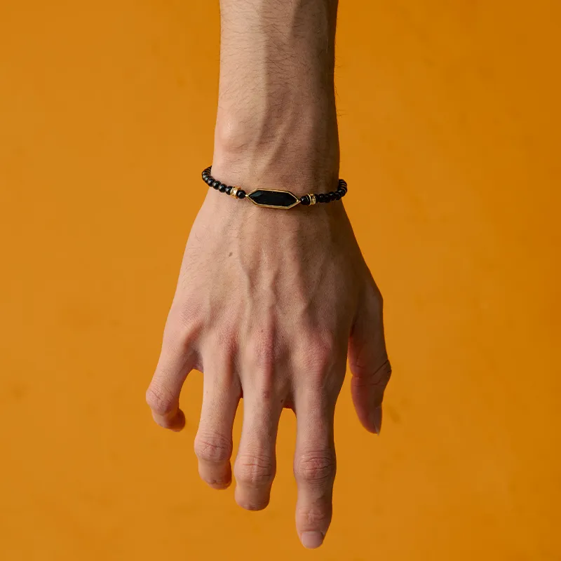 BABAMA Natural Obsidian Bracelets Unisex-2